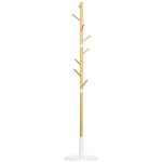 Porte Manteau HAKU Möbel Chromé Blanc Marbre - H 177 Cm Style Moderne