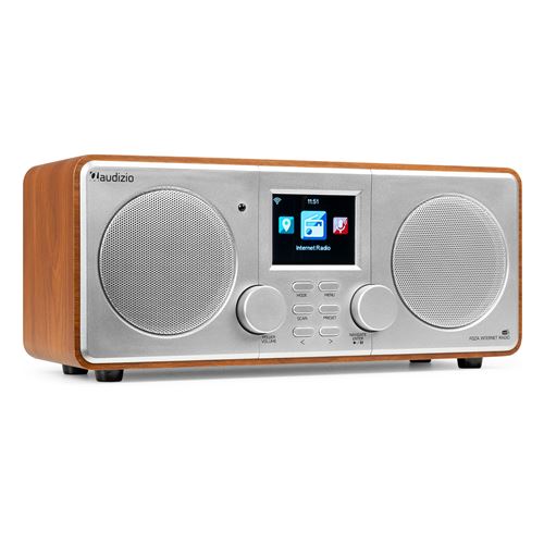 Audizio Foza - Radio Internet WiFi Stéréo, Dab+/Fm Et Bt 5.0 - Aluminium, Radio Réveil, Lecteur Mp3 Usb