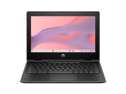 HP Fortis x360 11 G5 Chromebook - Conception inclinable - Intel N-series - N100 / jusqu'à 3.4 GHz - Chrome OS - UHD Graphics - 8 Go RAM - 64 Go eMMC - 11.6" IPS écran tactile 1366 x 768 (HD) - Wi-Fi 6E, Bluetooth - noir Jack - clavier : Français