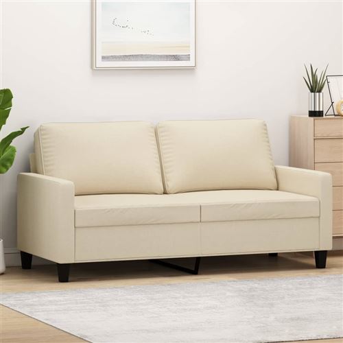 Non Communiqué Crème Vidaxl Canapé À 2 Places 140 Cm Tissu