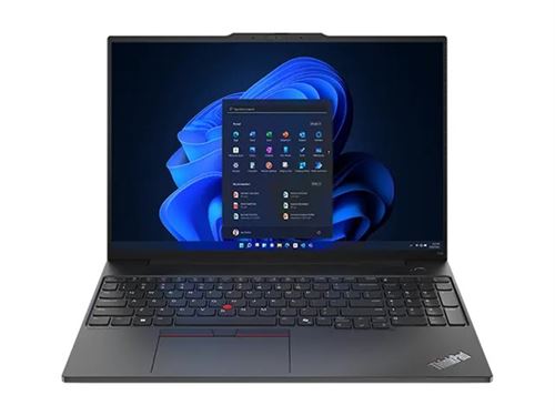 Lenovo ThinkPad E16 Gen 2 21MA - Intel Core Ultra 7 - 155H / jusqu'à 4.8 GHz - Win 11 Pro - Intel Arc Graphics - 16 Go RAM - 512 Go SSD TCG Opal Encryption 2, NVMe - 16" IPS 1920 x 1200 - Gigabit Ethernet - Wi-Fi 6E, Bluetooth - noir graphite - clavier :