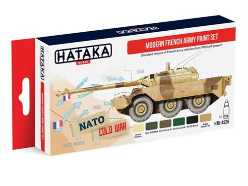 Red Line Set (6 Pcs) Modern French Army Paint Set - Hataka