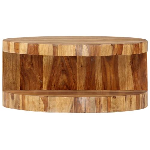 vidaXL Table basse ronde 65x30 cm Bois solide