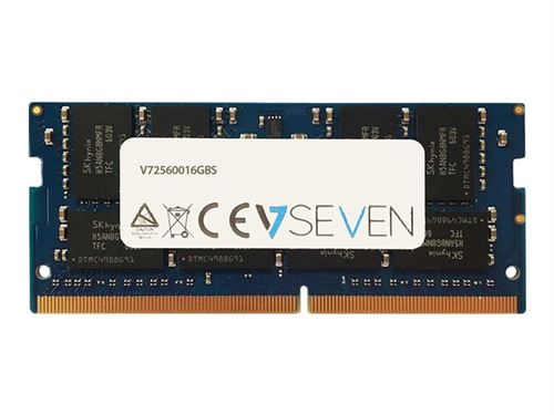 V7 - DDR4 - module - 16 Go - SO DIMM 260 broches - 3200 MHz / PC4-25600 - CL22 - 1.2 V - mémoire sans tampon - non ECC