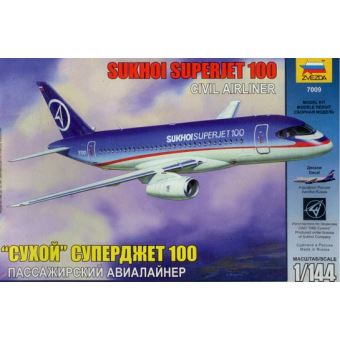 Maquette Sukhoï Superjet 100 - Échelle 1:144, Zvezda Z7009, à Assembler Et Peindre - 7
