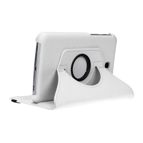 doupi Rotatif Housse pour Samsung Galaxy Tab A (7 pouces), Deluxe 360 Degrés Smart Coque de Protection Simili Cuir Coque Cover et Case, blanc
