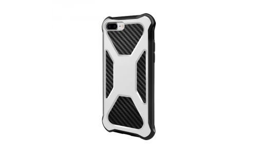 Coque iPhone 7/8 Plus aspect carbone blanc