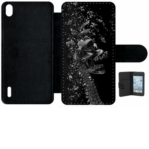 Etui À Rabat Huawei Ascend P7 Squelette Verre Bris