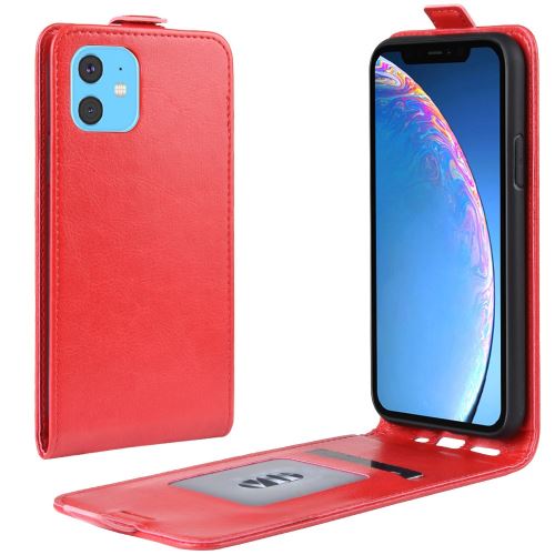 Etui en PU retournement vertical rouge pour votre Apple iPhone 6.1 pouces (2019)