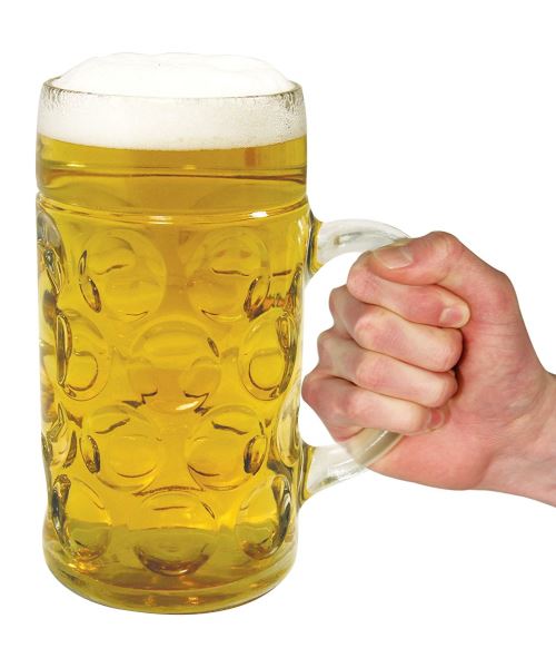 Gentlemen's club chope bière géante en verre