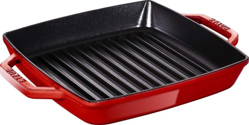 Staub 40511-730-0 Gril Double Poignée Fonte Cerise 23 Cm