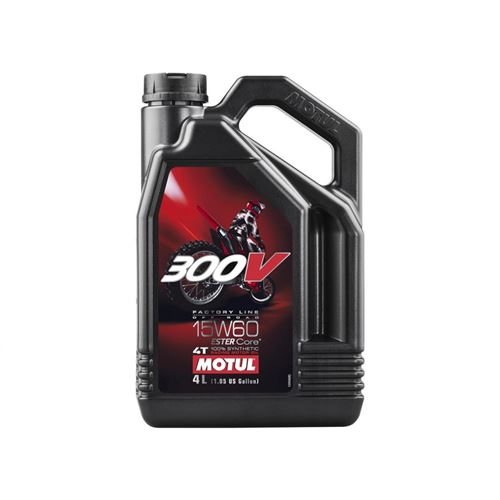 Huile Moteur MOTUL 300V Factory Line Road Racing 4T 15W60 100% synthèse 4L