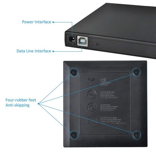 marque generique - Dvd USB2.0 Disque Dur Externe écrivain Lecteur Graveur  Cd-rw Pour Macbook Air / Pro - SSD Interne - Rue du Commerce