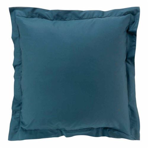 CDaffaires Taie d'oreiller 63 x 63 cm en percale uni 78 fils Bleu