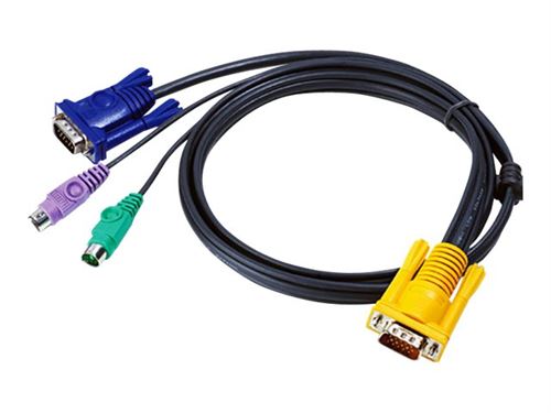 ATEN 2L-5202P - câble clavier / vidéo / souris (KVM) - 1.8 m