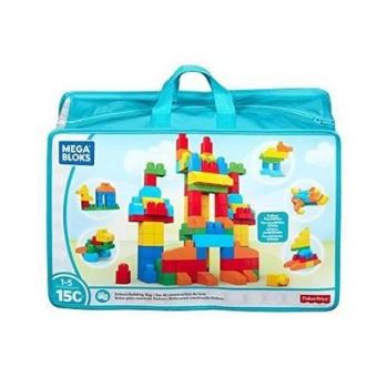 Mega Bloks Sac Blocs Construction Deluxe, 150 briques, jouet pour bébé et  enfant de 1 à 5 ans, FVJ49