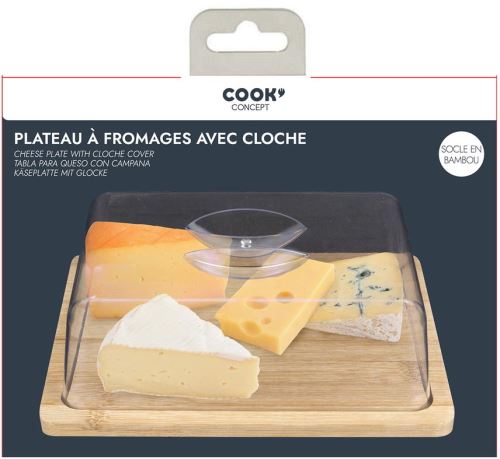 Cook Concept - Plateau à fromages en bambou avec cloche Green attitude -  Plateau - Achat & prix