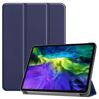 Etui bleu nouvel Apple iPad PRO 12,9 2020 / 2021 M1 4G/LTE - 5G Smartcover pliable bleue avec stand - Housse violette coque de protection New iPad Pro 12.9 pouces 2020 / iPad PRO 12.9 2021 5eme generation - Accessoires tablette pochette XEPTIO - 1