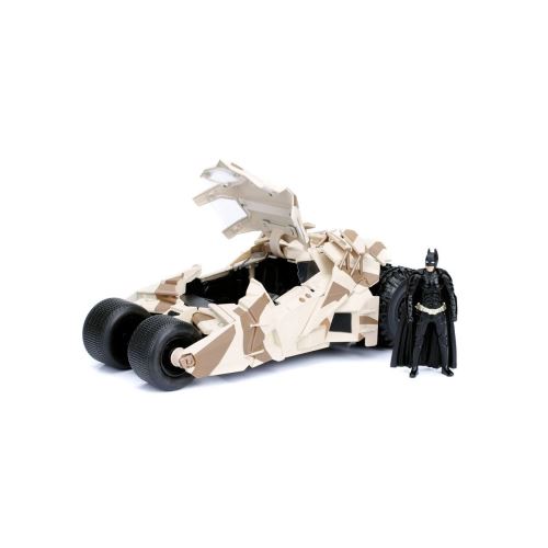 Batman The Dark Knight - Réplique métal Batmobile 2008 Camo 1/24 avec figurine