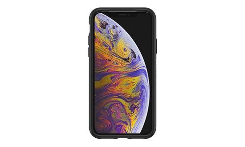 OtterBox Otter + Pop Symmetry Series - Achterzijde behuizing voor mobiele telefoon - polycarbonaat, synthetisch rubber - zwart - voor Apple iPhone X, XS