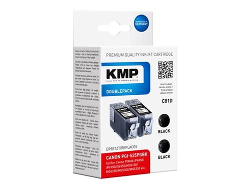KMP C81D - pack de 2 - noir - cartouche d'encre (alternative for: Canon PGI-525PGBK)