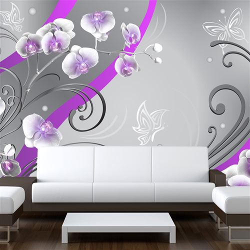 Papier peint Purple orchids variation-Taille L 100 x H 70 cm
