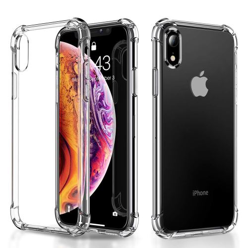 Coque Souple en Gel Silicone pour Apple iPhone XS Carbone effet Brossé - Transparent