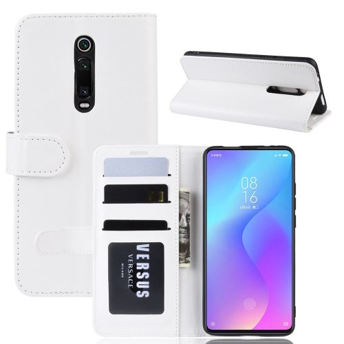 Etui en PU Cheval fou blanc avec support pour votre Xiaomi Redmi K20/K20 Pro/Mi 9T/Mi 9T Pro