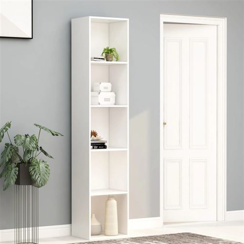 vidaXL Bibliothèque Blanc 40x30x189 cm Aggloméré