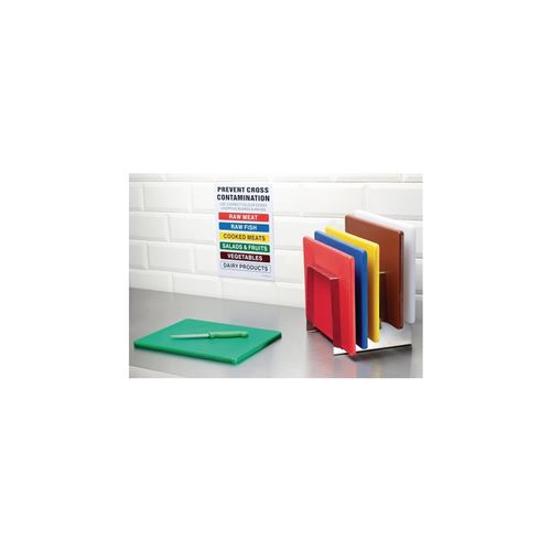 Petite planche à découper - H 12 x L 305 x P 229 mm en polyéthylène basse densité rouge - Hygiplas