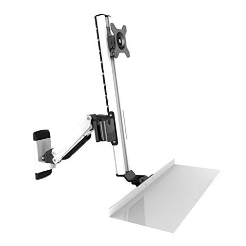 HFTEK® FY15WS Workfit Workstation Support Mural Fixation Murale Support de moniteur 13 24 pouces avec VESA 75 / 100