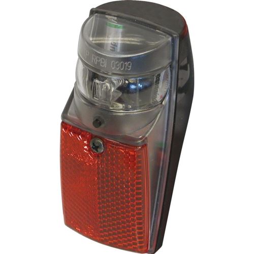 Dyto feu arrière avec réflecteur leds batteries rouge/transparent