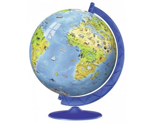 Puzzle 180 Pièces : Puzzle Ball 3D - Mappemonde en Espagnol, Ravensburger