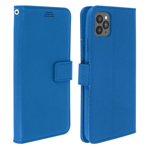 Housse pour iPhone 11 Pro Porte carte Support Vidéo Bleu