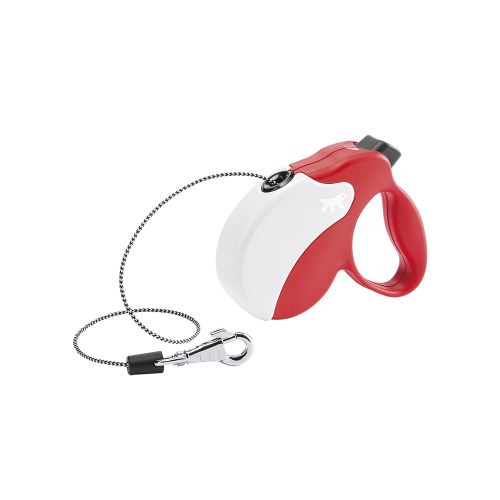 Comparer les prix de Laisse rétractable pour chiens AMIGO CORD MINI, cordon, 3 mètres, max 12 kg, Rouge