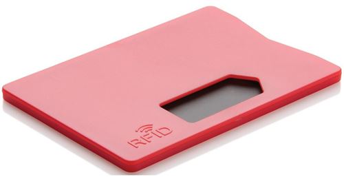 XD Collection porte-cartes anti-écrémage 8,5 cm polyester rouge