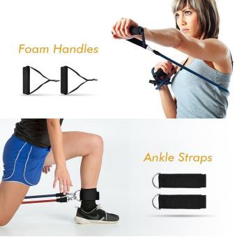 Bandes Corde Élastiques Résistance d'Exercices pour Musculation Yoga  Fitness Noir（Set de 20） - Accessoire de musculation à la Fnac