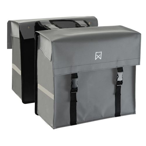 Willex Fietstas 40 L dekzeil zilver 14122