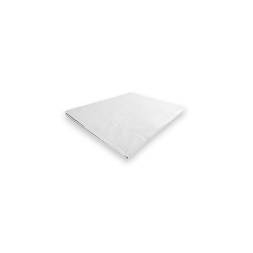 Drap plat en coton percale 180x290 cm CAMILLE blanc, par songe de camille