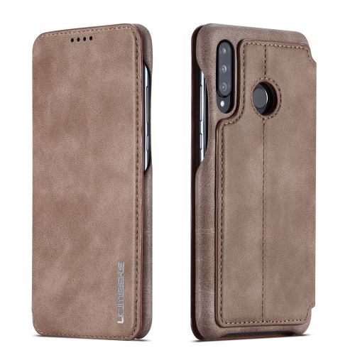 Etui en PU porte-cartes rétro café pour votre Huawei P30 Lite