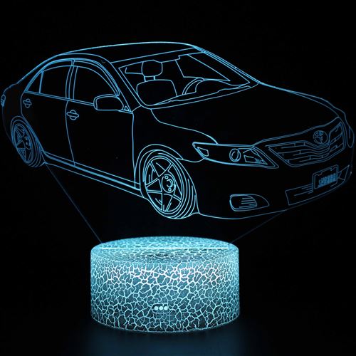 Stack Lampe 3D Tactile Veilleuses Enfant 7 Couleurs Avec Telecommande - Voiture #1662 - Image 1