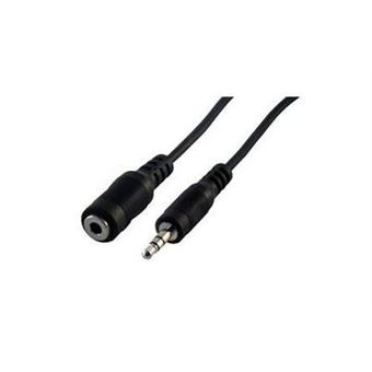 Rallonge Câble Temium Jack Stéréo 3.5 mm Mâle vers Femelle 3 m Noire -  Connectique Audio / Vidéo