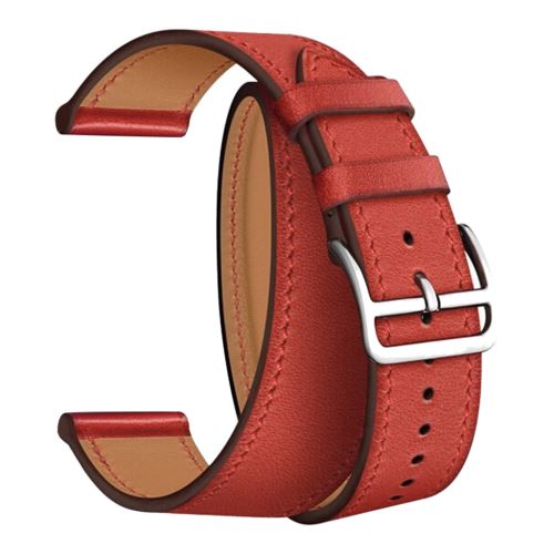 Bracelet de montre Compatible avec Apple Watch 1/2/3/4 38/40mm, Cuir - Rouge