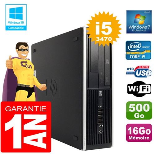 Pc hp compaq 8300 sff core i5-3470 ram 16go disque 500 go graveur dvd wifi w7 État correct - Hewlett-Packard reconditionné disponible sur Fnac