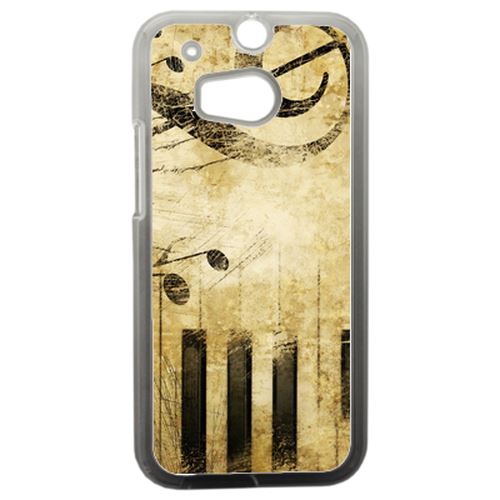 Coque Piano Note Musique Compatible Htc One 2 M8 Transparent