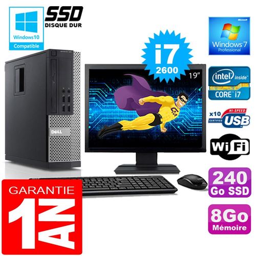 Acheter Pc dell 990 sff core i7-2600 ram 8go disque 240 go ssd wifi w7 ecran 19' État correct - 319,00 € Pc dell 990 sff core i7-2600 ram 8go disque 240 go ssd wifi w7 ecran 19' État correct - Dell reconditionné disponible sur Fnac