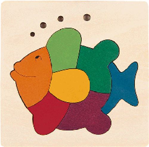 Hape casse-tête en forme de bois Flan Rainbow poisson junior 8-pièces