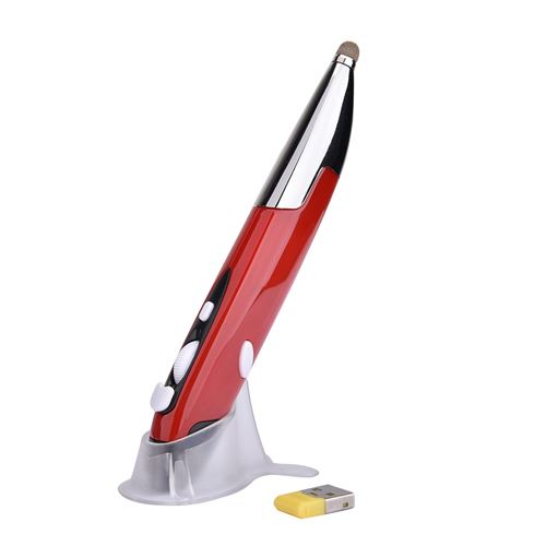 PR-06 2.4Ghz Souris optique sans fil avec stylet Souris sans fil 800/1200 / 1600DPI avec fonction stylet Souris ergonomique pour ordinateur portable
