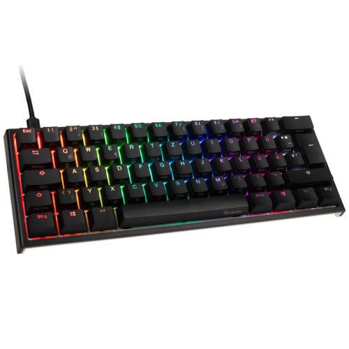 ducky ducky one 2 mini gaming clavier, mx-speed silver, rgb-led, noir noir
