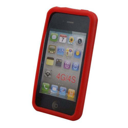 Coque silicone pour iPhone 4/4S Rouge Waytex